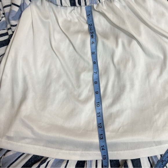 Cotton Blue women’s maxi dress blue and white size L preowned - Picture 6 of 12